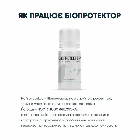 Біопротектор 15 мл від курячих бліх, кліщів та вошей